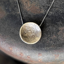 Load image into Gallery viewer, Fortune Teller reversible Amulet - Bronze and Sterling silver Necklace