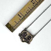 Load image into Gallery viewer, Bronze 'Gato Maldito' Necklace on adjustable Stainless Steel Chain