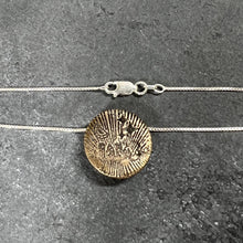 Load image into Gallery viewer, Pittsburgh Ancient Traveler Reversible Traveler’s Charm- Bronze and Sterling silver Necklace