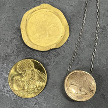 Load image into Gallery viewer, Fortune Teller reversible Amulet - Bronze and Sterling silver Necklace