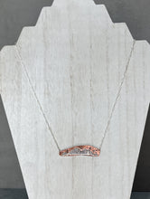 Load image into Gallery viewer, Sterling Silver and Copper Pittsburgh Skyline Necklace