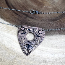 Load image into Gallery viewer, Ouija Planchette necklace - Copper and Stainless Steel