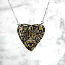 Load image into Gallery viewer, Ouija Planchette necklace -  Bronze and Stainless Steel