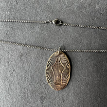 Load image into Gallery viewer, Oval Fountain Pen Nib Necklace - bronze and Stainless Steel