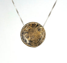 Load image into Gallery viewer, YES/NO reversible Amulet - Bronze on long Sterling Silver Box Chain