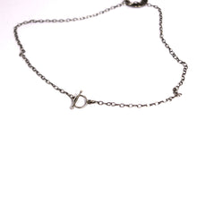 Load image into Gallery viewer, Fine and sterling silver textured circle necklace