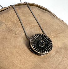 Load image into Gallery viewer, Sol De Mayo Reversible Traveler’s Charm- Bronze 18" Stainless Steel chain