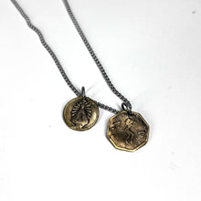 Load image into Gallery viewer, Santos y Putas - Bronze charms on 18" Stainless Steel chain