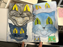 Load image into Gallery viewer, Bronze 'Gato Maldito' Necklace on adjustable Stainless Steel Chain