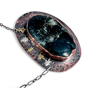 Deep Creek Talisman set in copper on a sterling silver chain