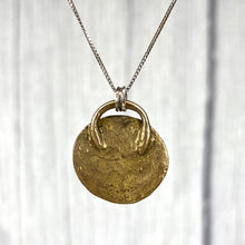 Load image into Gallery viewer, Bronze Autumn Spirit Amulet on sterling silver chain
