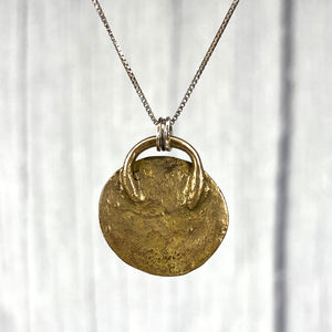 Bronze Autumn Spirit Amulet on sterling silver chain