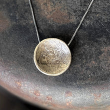 Load image into Gallery viewer, Fortune Teller reversible Amulet - Bronze and Sterling silver Necklace
