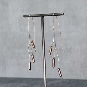 Winter Branch Earrings - Sterling Silver and Copper