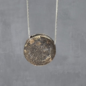 Pittsburgh Ancient Traveler Reversible Traveler’s Charm- Bronze and Sterling silver Necklace