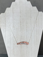 Load image into Gallery viewer, Sterling Silver and Copper Pittsburgh Skyline Necklace
