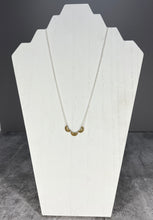 Load image into Gallery viewer, Trio of Petite Brass Pierogi on sterling silver chain
