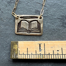 Load image into Gallery viewer, Journaler&#39;s Charm Necklace - all bronze with handmade clasp
