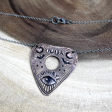 Load image into Gallery viewer, Ouija Planchette necklace -  Copper and Stainless Steel
