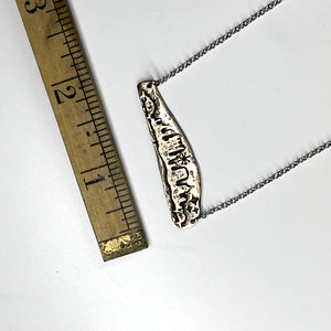 Bronze Pittsburgh Skyline Necklace on Stainless Steel Chain