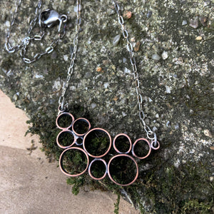 Carbonated Copper and Sterling Silver necklace