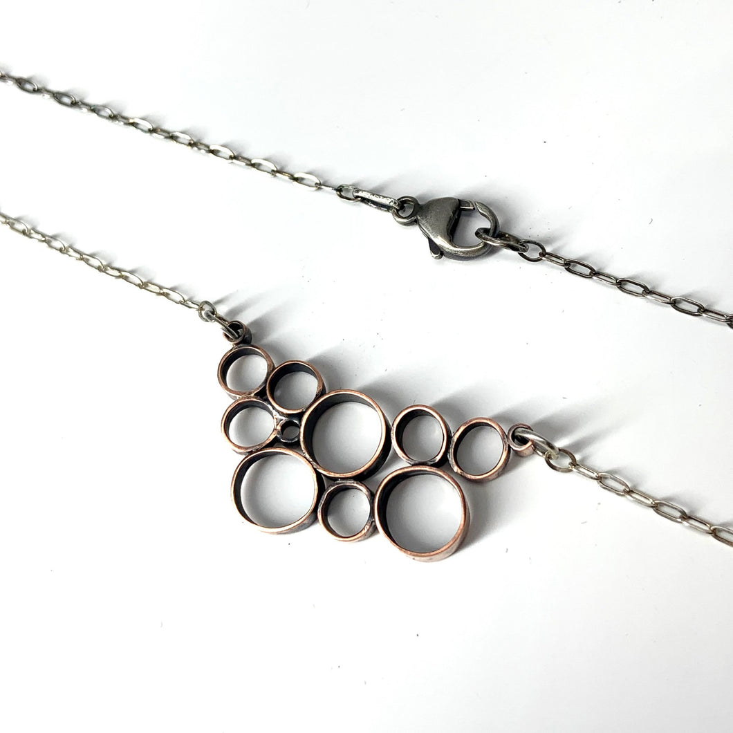 Carbonated Copper and Sterling Silver necklace