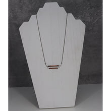 Load image into Gallery viewer, Sterling Silver and Copper tube necklace on box chain
