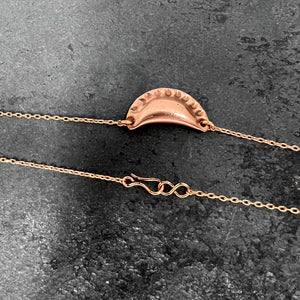 All Copper Pierogi Necklace