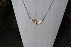 Ode to Fall Necklace - Copper, Brass and Sterling Silver