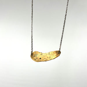 Brass Pickle on a Sterling Silver Chain