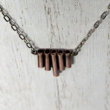 Load image into Gallery viewer, Pipes - Sterling Silver and Copper tube necklace
