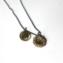 Load image into Gallery viewer, Santos y Putas - Bronze charms on 18&quot; Stainless Steel chain
